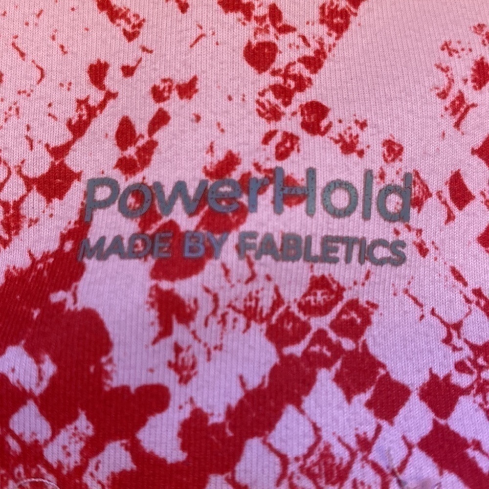 FABLETICS Define Powerhouse High-Waisted Capri Size XS Persimmon Python Pink - Picture 13 of 16